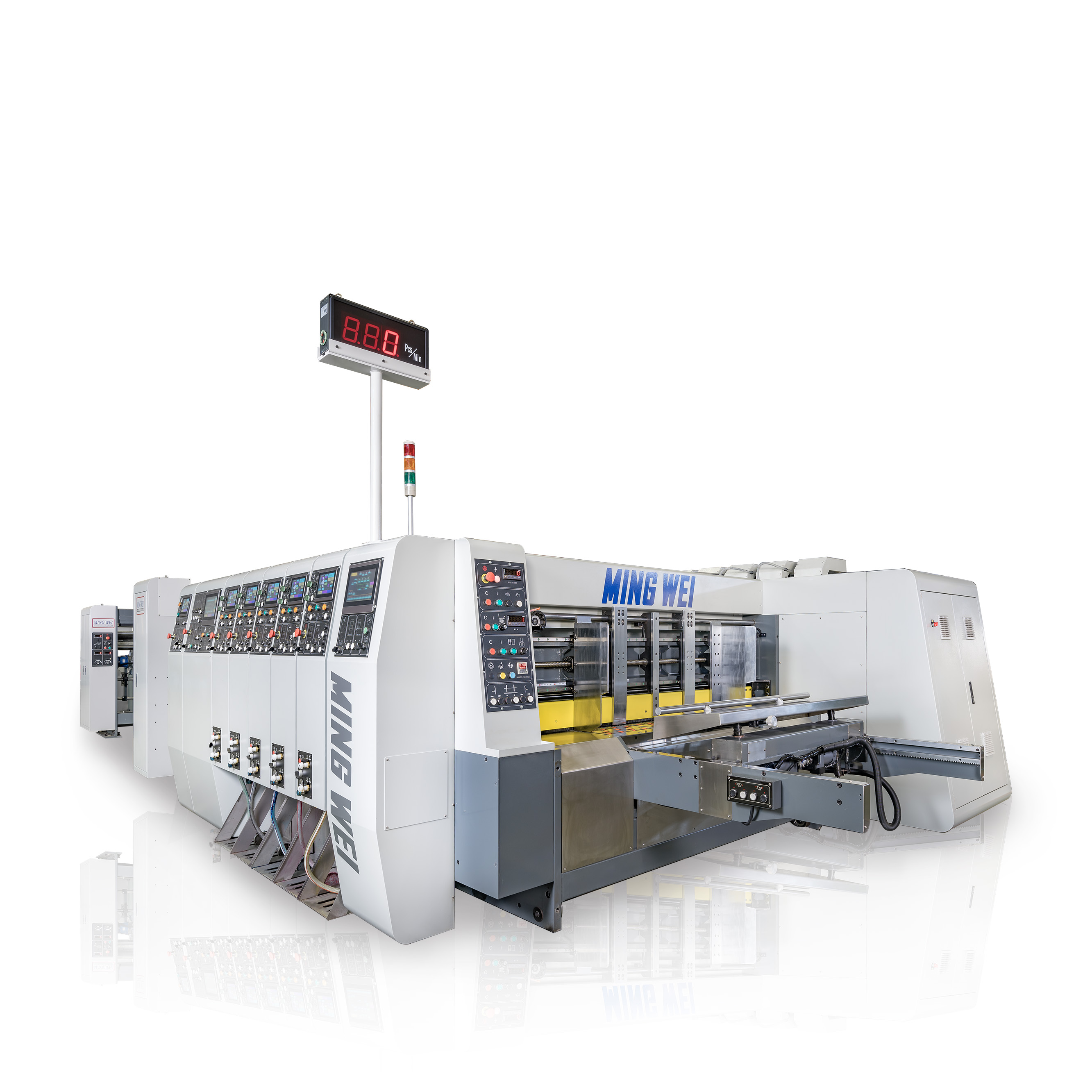 全電腦式印刷開槽糊摺箱機